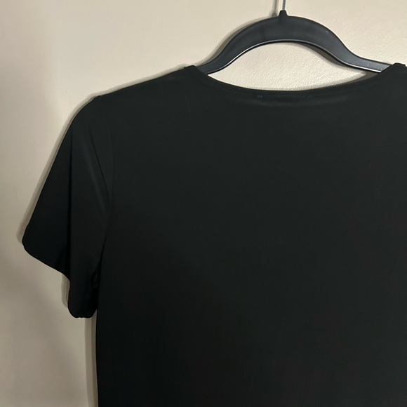 NWT Antthony Originals black slinky short sleeved top size S - Picture 8 of 11